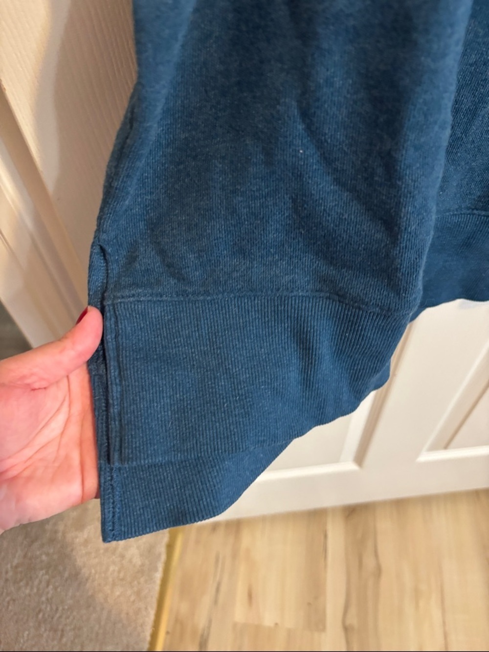 Time and Tru Teal Crewneck Pullover Sweater - Picture 3 of 5